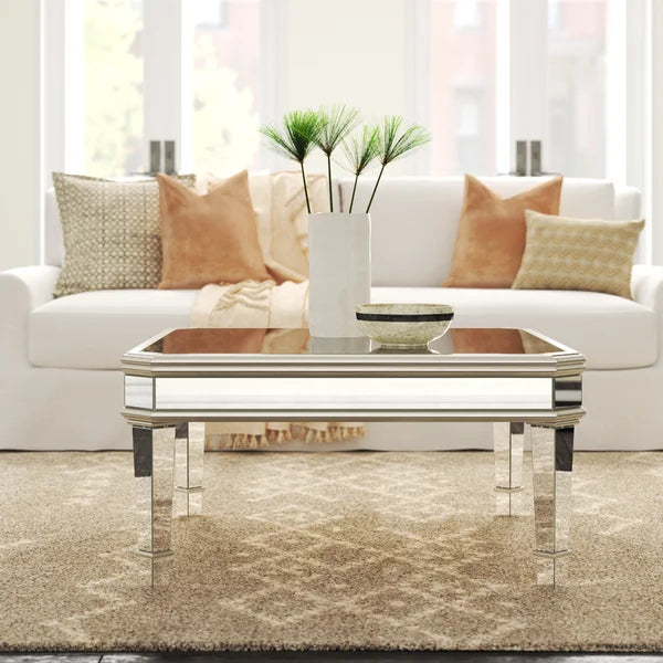 "Argento" Mirrored Square Coffee Table