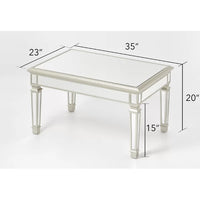 "Argento" Mirrored Rectangular Coffee Table