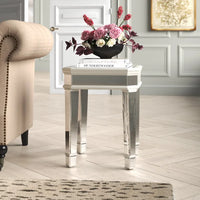 "Argento" Mirrored Square Side/End Table