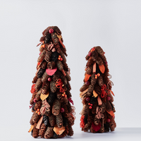 Handcrafted Tree with Pinecones and Wood Chips