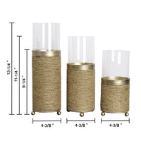 "Lieve" Hurricane Candleholders with Rope