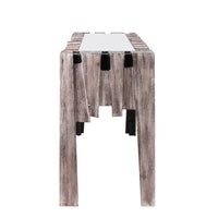 "Fiaba" Beveled Wooden Accent Mirror and Mirrored Glass Top Console Table, Set