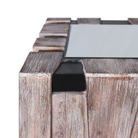 "Fiaba" Beveled Wooden Accent Mirror and Mirrored Glass Top Console Table, Set