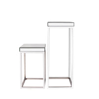 "Argento" Mirrored Square Side/End Tables (Set of 2)