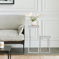"Argento" Mirrored Square Side/End Tables (Set of 2)