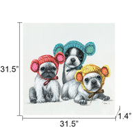 "Kawaii Pups" Oil Painting