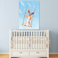 "Swingin' Dog" Oil Painting