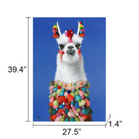 "PomPom Llama" Oil Painting