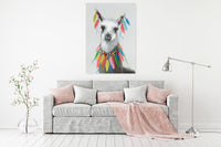 "Feathered Llama" Oil Painting