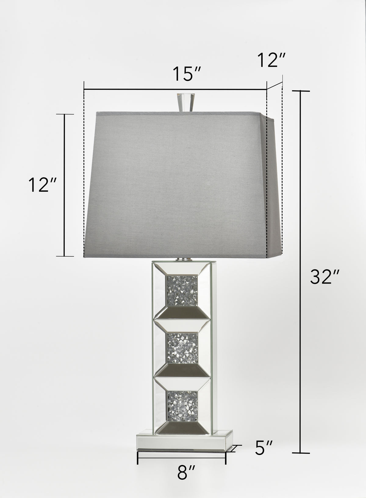 "Akashi" Gemma Squared Base 32" Table Lamp