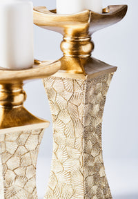 "Lieve" Polyresin Candlestick 3 Piece Set