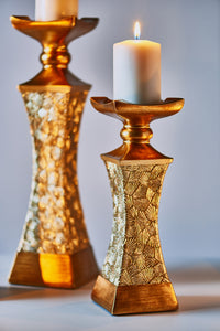"Lieve" Polyresin Candlestick 3 Piece Set