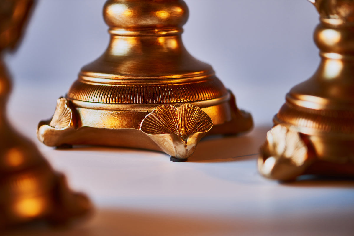 "Lieve" Polyresin Candlestick 3 Piece Set