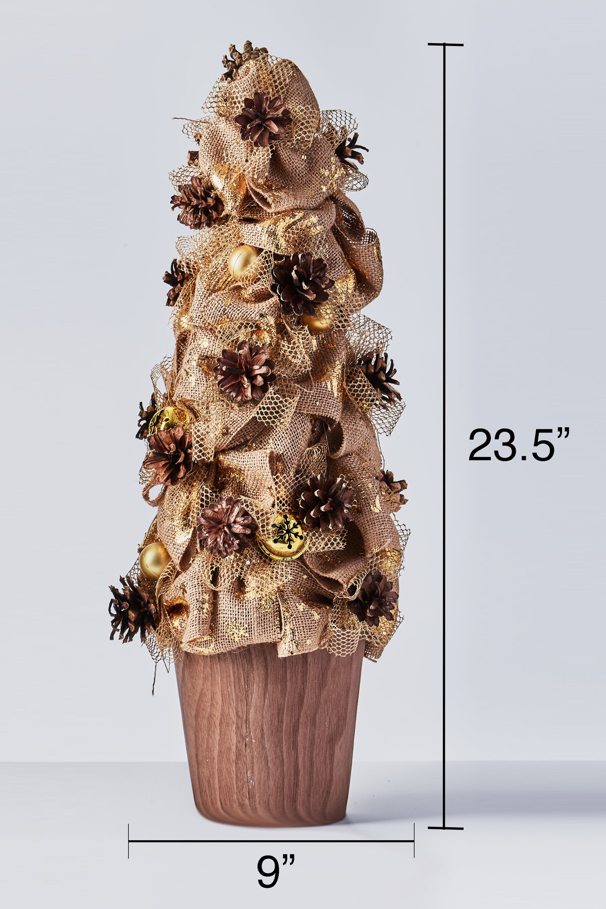 Handcrafted Pinecone Tree with Bells