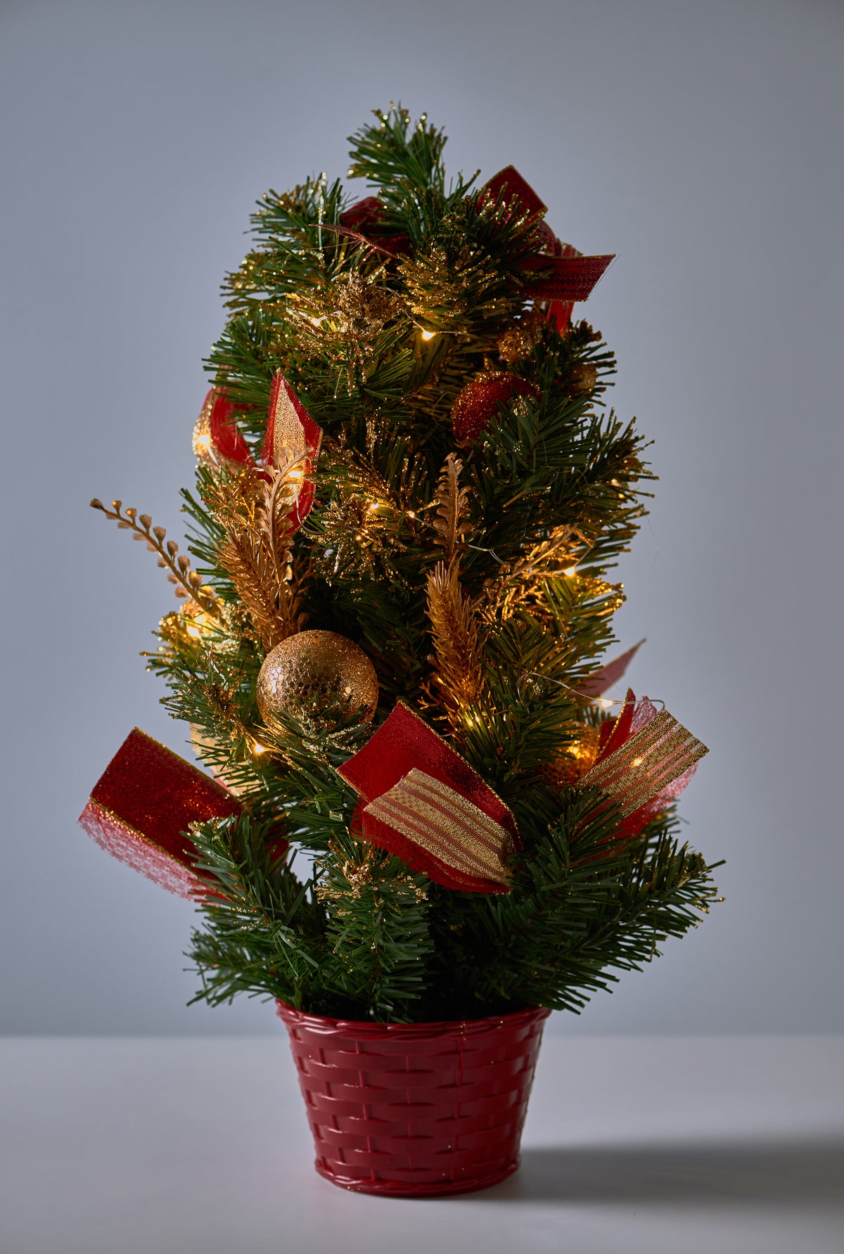 Tabletop Christmas Tree with LED Light and Ornaments