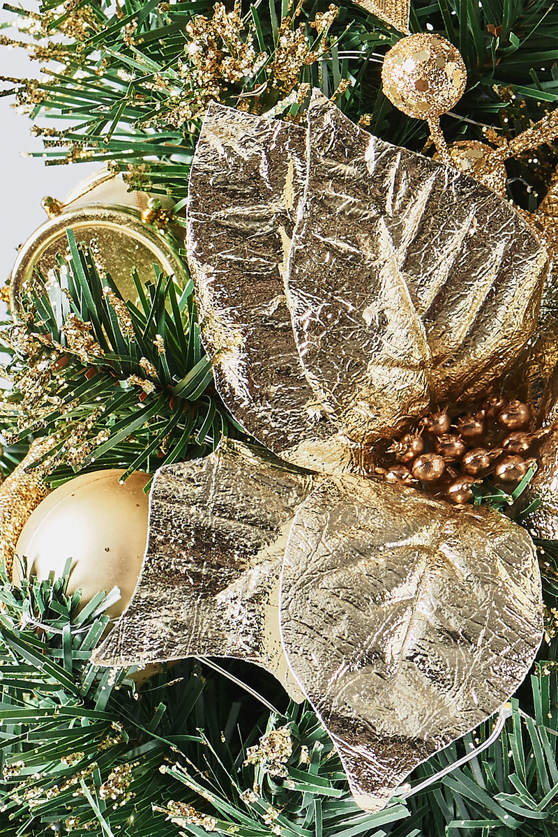 Handcrafted Tabletop Christmas Tree with LED Light and Ornaments