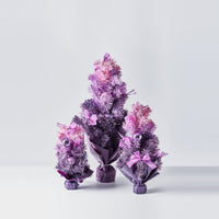 Handcrafted Tabletop Christmas Tree with LED Lights and Ornaments