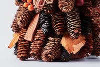 Handcrafted Tree with Pinecones and Wood Chips