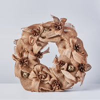 Handcrafted Wreath with Pinecones and Burlap