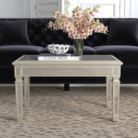 "Argento" Mirrored Rectangular Coffee Table