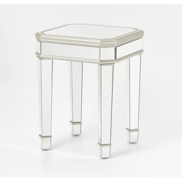 "Argento" Mirrored Square Side/End Table