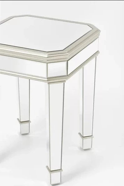 "Argento" Mirrored Square Side/End Table