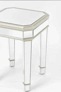 "Argento" Mirrored Square Side/End Table