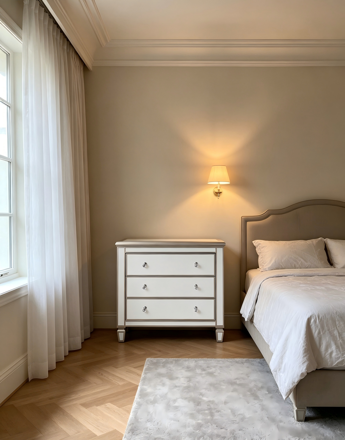 "Argento" Mirrored 3-Drawer Accent Dresser
