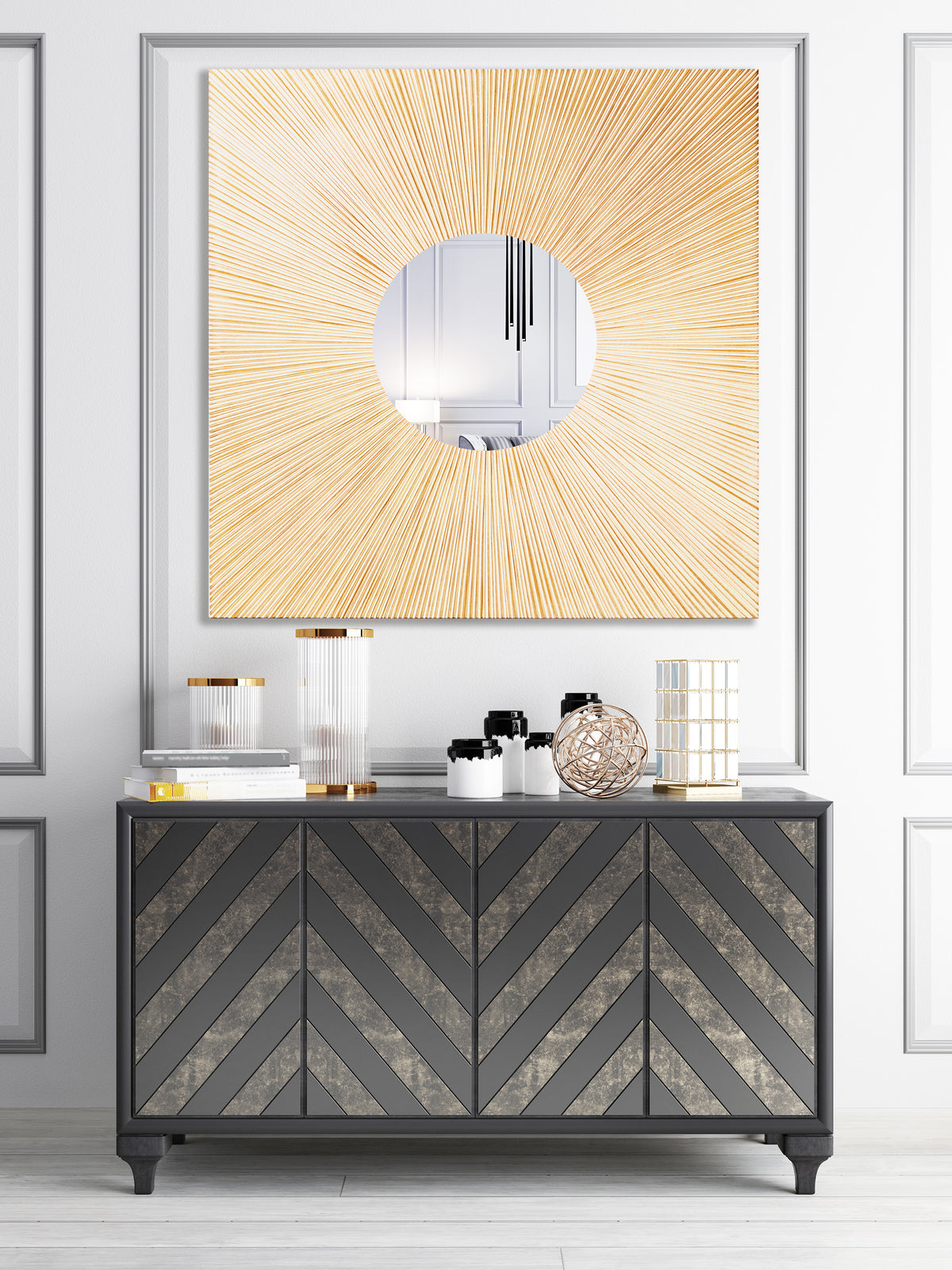 "Fiammata" Accent Wall Mirror