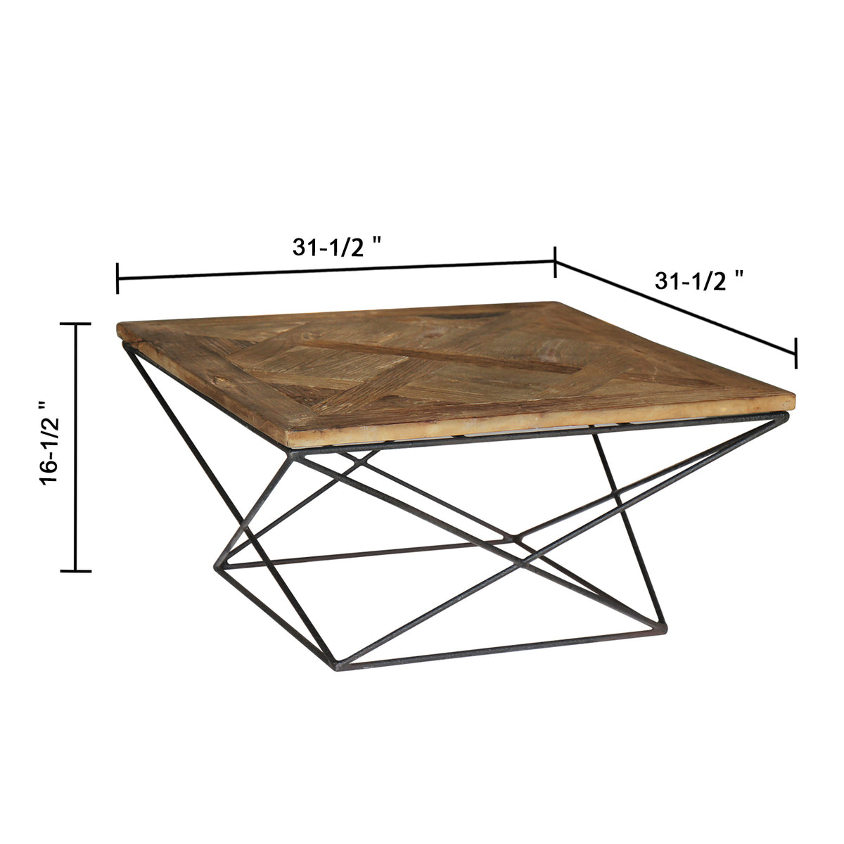 "Torcere" Reclaimed Elm Wood Coffee Table