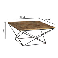 "Torcere" Reclaimed Elm Wood Coffee Table