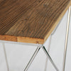 "Pentagono Lato" Reclaimed Elm Wood Side/End Table