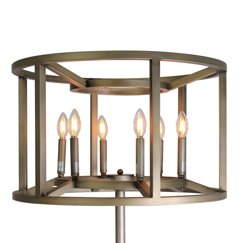 "Reticolo" 6-Bulb Candle-Style Drum Floor Lamp