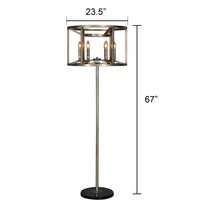 "Reticolo" 6-Bulb Candle-Style Drum Floor Lamp