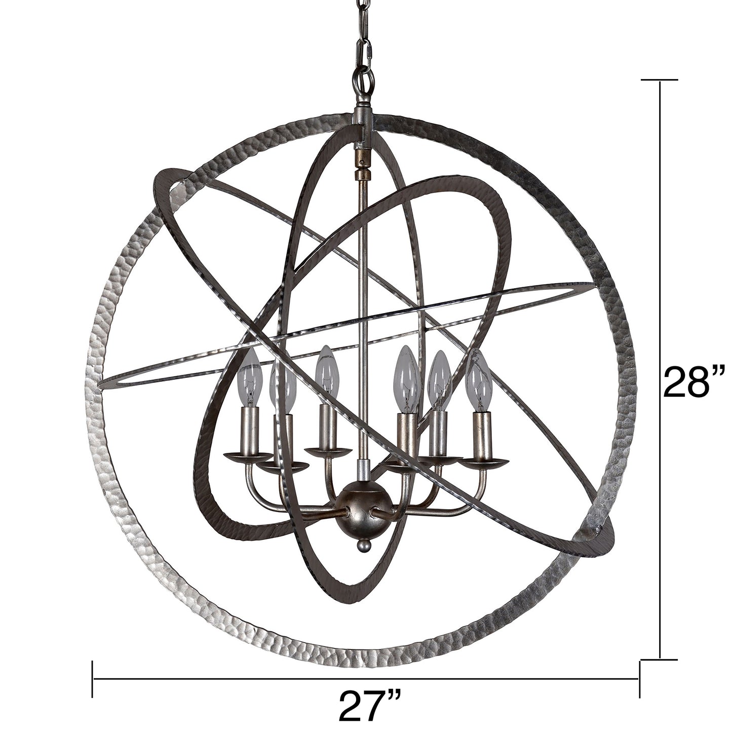 "Atomo" Candle-Style Globe Chandelier