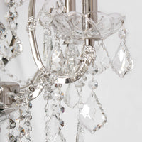 "Cascata I" 5-Bulb Candle-Style Chandelier with Crystals