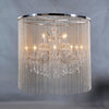 "Cascata II" 12-Bulb, 2-Tier, Candle-Style Chandelier with Crystals