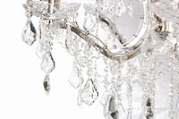 "Cascata II" 12-Bulb, 2-Tier, Candle-Style Chandelier with Crystals