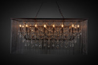 "Cascata III" 21-Bulb Candle-Style Chandelier with Crystals