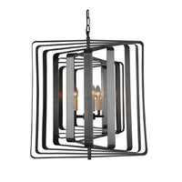 "Torcia II" 5-Bulb Candle-Syle Chandelier (Black)