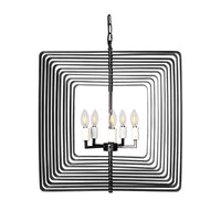 "Torcia II" 5-Bulb Candle-Syle Chandelier (Black)