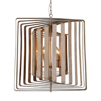 "Torcia II" 6-Light Candle-Syle Chandelier (Wood White)