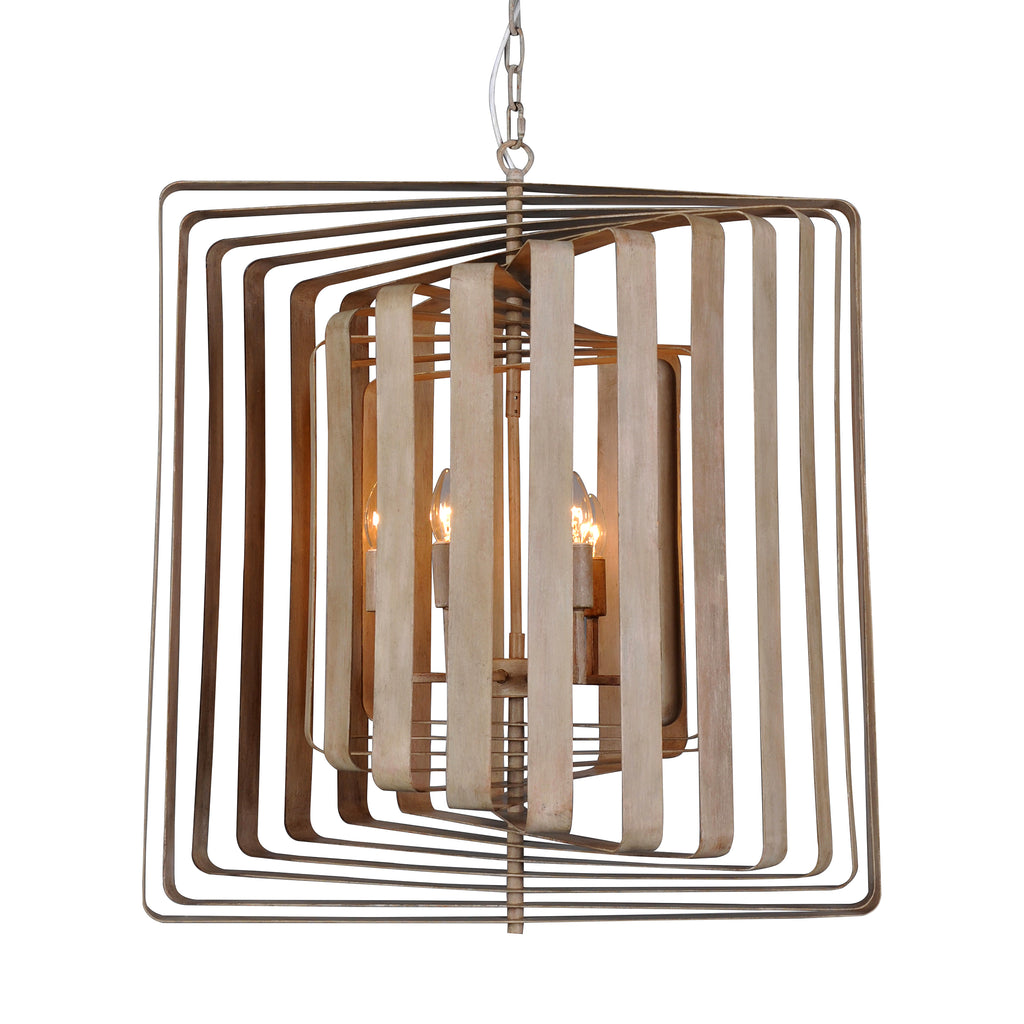 "Torcia II" 6-Light Candle-Syle Chandelier (Wood White)