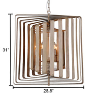 "Torcia II" 6-Light Candle-Syle Chandelier (Wood White)