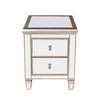 "Argento" Mirrored 2-Drawer Bedside Nightstand