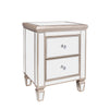"Argento" Mirrored 2-Drawer Bedside Nightstand