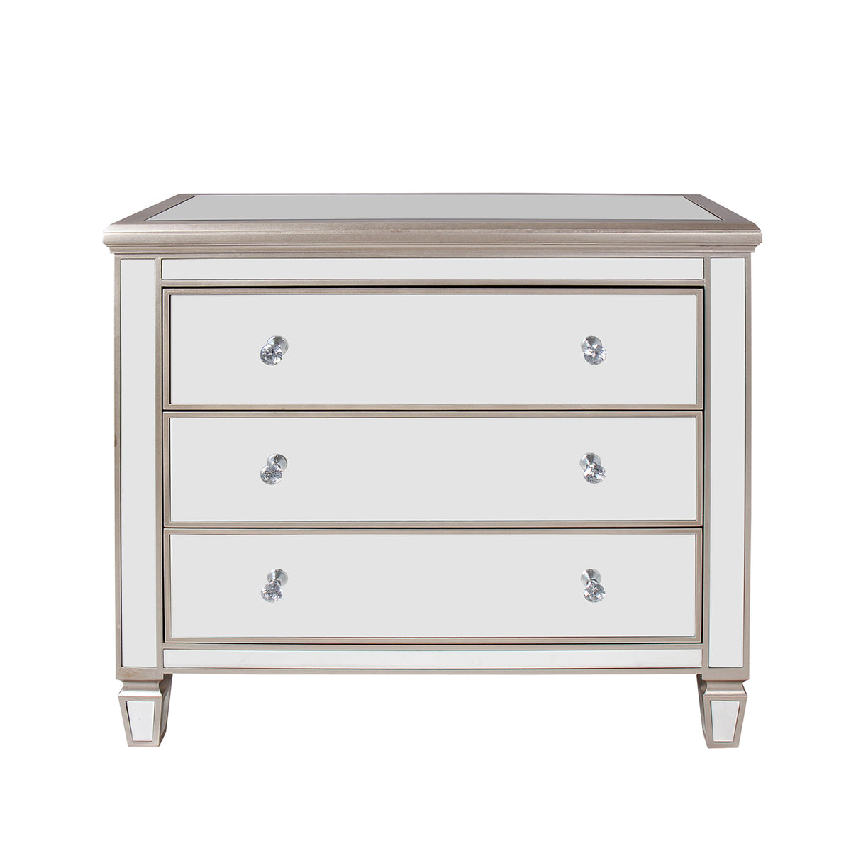 "Argento" Mirrored 3-Drawer Accent Dresser