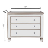 "Argento" Mirrored 3-Drawer Accent Dresser