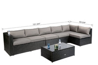 Baner Garden PE Wicker Sectional Sofa Patio Set