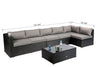 Baner Garden “Nat” PE Wicker Sectional Sofa Patio Set